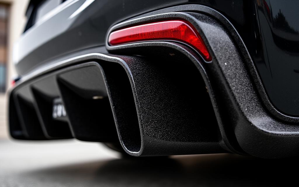 Perincian sayap belakang dan diffuser Evo X