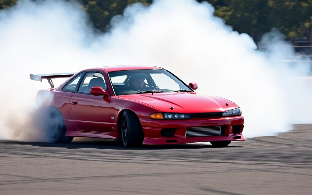 Silvia S15 sedang drifting