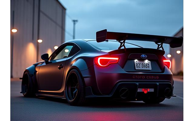 Subaru BRZ dengan kit badan lebar untuk drift